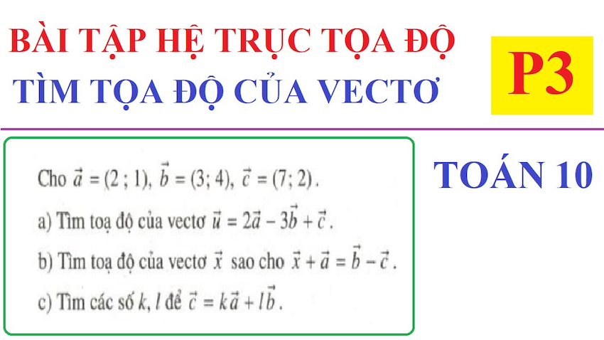 Các bài tập thường gặp về Tọa độ vectơ 